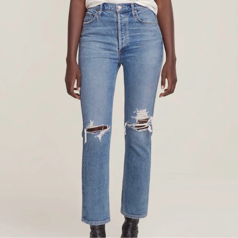 Agolde riley distressed Jean 
24